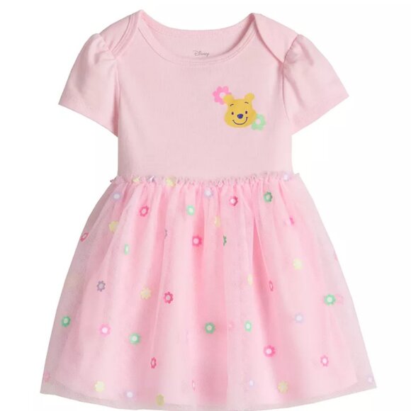 NWT 6m o 18m Winnie the Pooh Disney Pink Baby tutu twirl Dress party easter fall - Picture 1 of 6